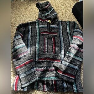 Striped Baja Hoodie Sweater